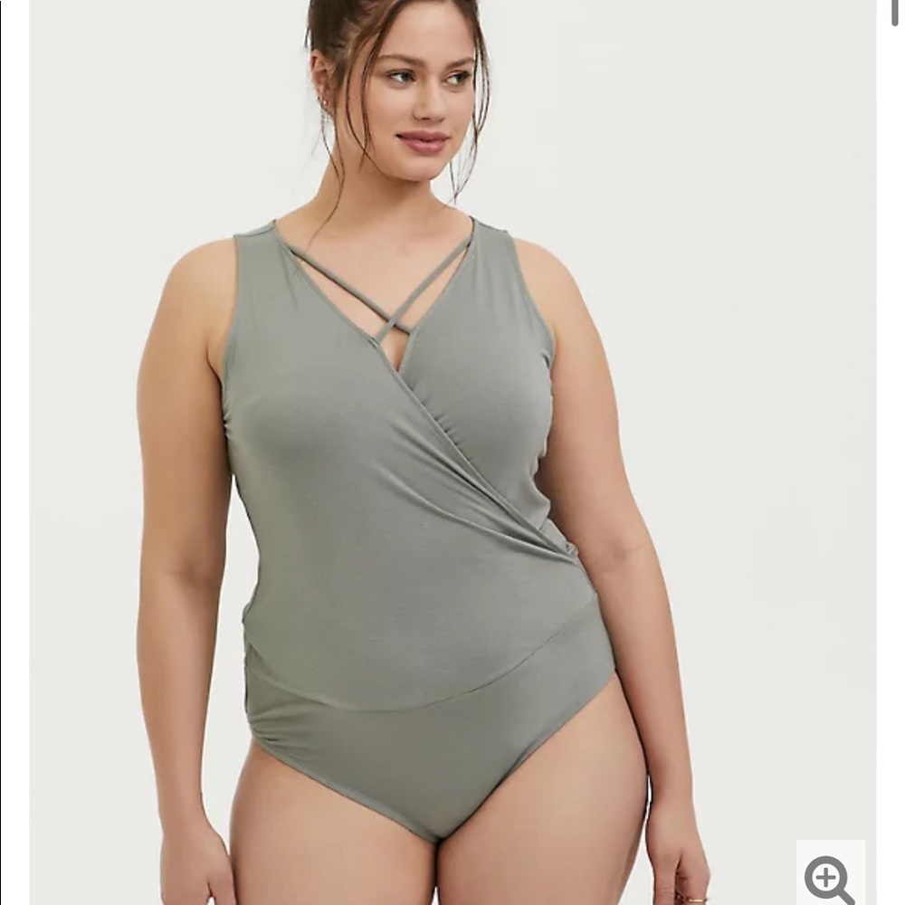 Torrid super soft sage green body suit